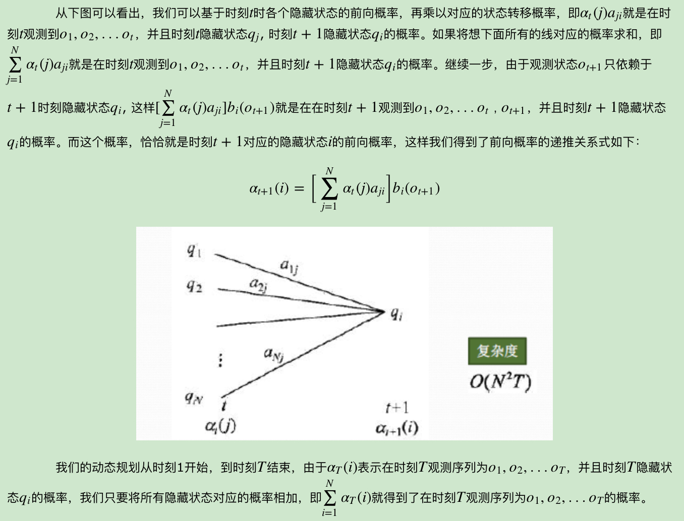 前向算法递推步骤
